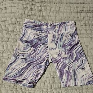 Champion Kids Swirl Pattern Shorts - Purple and White